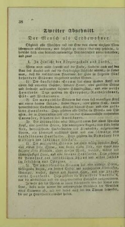 Zweiter Abschnitt. Der Mensch als Erdbewohner