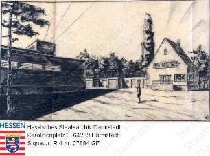 Hergershausen, Gruppenwasserwerk des Kreises Dieburg / Ansicht