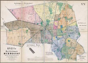 N° V; Charte von der Dorfeldmark Niendorf, Domanial-Amts Mecklenburg-Redentin