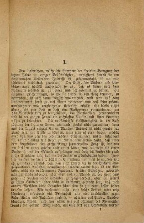 Die neueste Literatur zur socialen Frage, 1