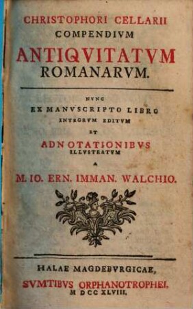 Compendium antiquitatum Romanarum