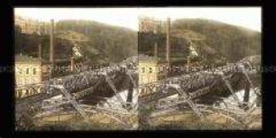 Blick auf Schwebebahn und Haspeler Brücke, Elberfeld, Barmen