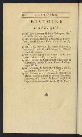 Histoire D´Afrique.