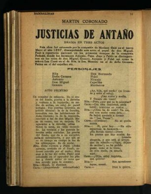 Justicia de antaño : drama en tres actos