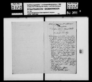 Gutsübergabe der Witwe Anna Maria Flad geb. Schlude in Jungnau an ihren Sohn Johann Georg Flad
