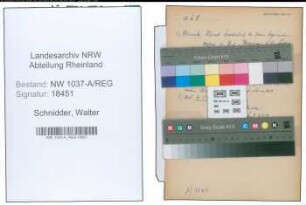 Entnazifizierung Walter Schnidder , geb. 12.03.1903 ()