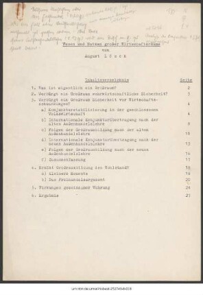 Wesen und Nutzen großer Wirtschaftsräume