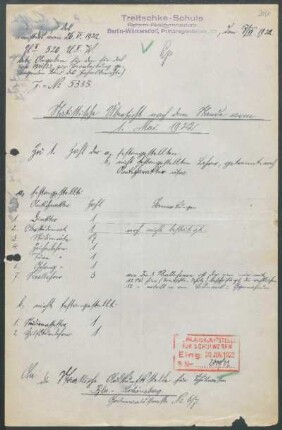 1921/22: Jahresbericht über das Schuljahr ... - 1921/22