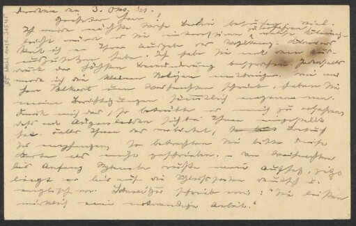 Brief an Karl Klindworth : 03.10.1911