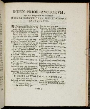 Index Prior Auctorum, qui aut adlegantur aut notantur