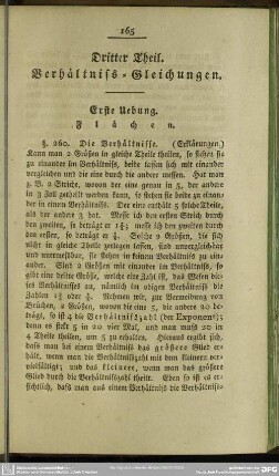 Dritter Theil. Verhältniss = Gleichungen