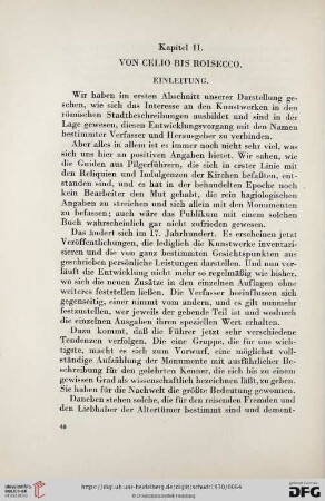 Kapitel II. Von Celio bis Roisecco