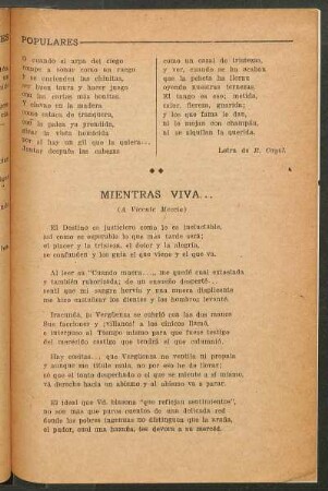Mientras viva...