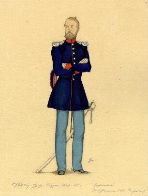 Uniformbild, Hauptmann der Infanterie der Schleswig-Holsteinischen Armee