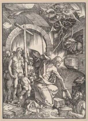 Große Passion, Blatt 11: Christus in der Vorhölle