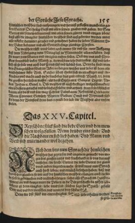 Das XXV. Capitel.