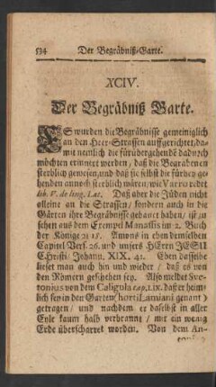XCIV. Der Begräbniß-Garte