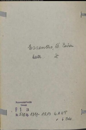 Zivilstandsregister der katholischen Gemeinde Essento, Kreis Büren (GAHT 1811-1813) (Gemeinde: Katholische Gemeinde Essentho)