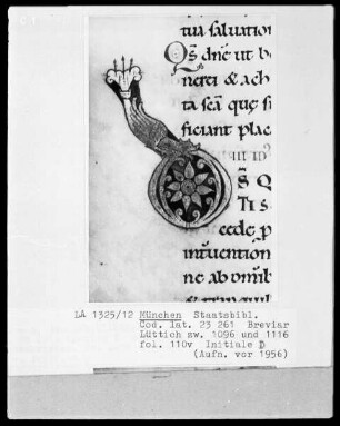 Sakramentar, Folio 208 (Blatt) — ---, Folio 208 (Blatt)Initiale D, Folio 110 verso
