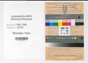 Entnazifizierung Hans Bloenigen , geb. 29.07.1911 (Bandagist)