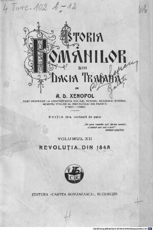 Istoria românilor din Dacia Traiană, 12. Revoluţia din 1848