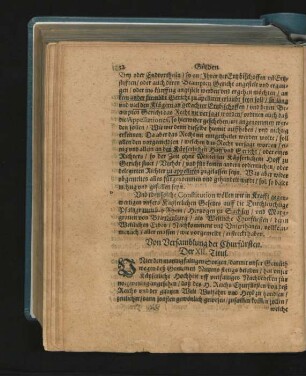 Von Versamblung der Churfürsten. Der XII. Titul.