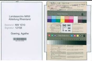 Entnazifizierung Agathe Goering , geb. 23.03.1920 (Lehrerin)