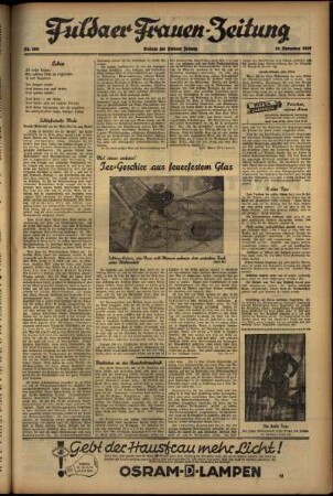 Zweite Ausgabe vom Dienstag, den 23. November 1937.