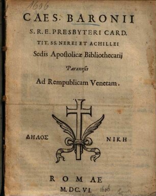 ... Paraenesis Ad Rempublicam Venetam