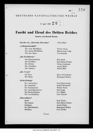 Furcht und Elend des Dritten Reiches