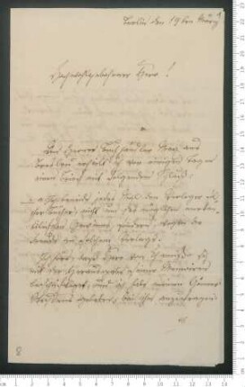 Brief von Karoline von Woltmann an Adelbert von Chamisso