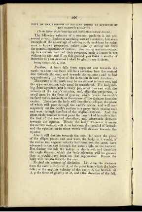 Note on the problem of falling bodies as affected by the Earth's rotation.