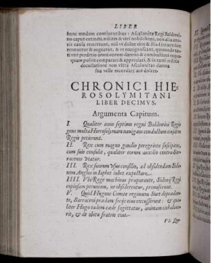 Chronici Hierosolymitani Liber Decimus