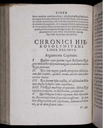 Chronici Hierosolymitani Liber Decimus