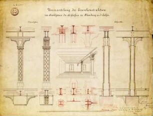Ostflügel (Wilhelmsbau): Ummantelung der Eisenkonstruktion