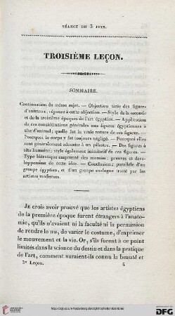 Troisième leçon