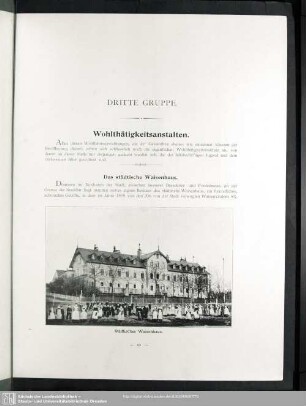 Dritte Gruppe. Wohlthätigkeitsanstalten