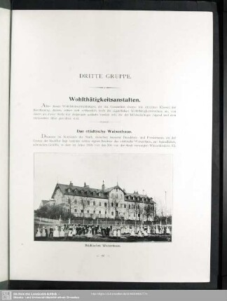 Dritte Gruppe. Wohlthätigkeitsanstalten