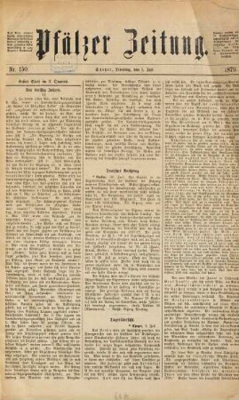 Pfälzer Zeitung. 1879, [2] = Juli - Dez