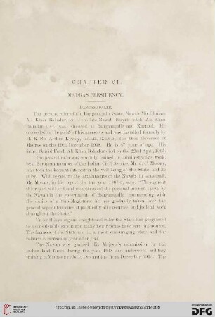 Chapter VII – Madras presidency