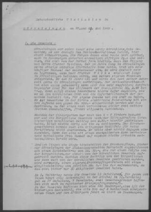 Hörvelsingen: Visitationsbericht mit Pfarrbericht 1949