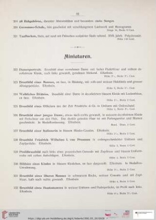 Miniaturen (Nr. 322 - 357)