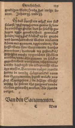 Van den Sacramenten.