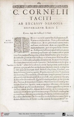 Ab excessiv Neronis historiarum Liber I.