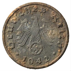 Fundmünze, 1 Reichspfennig, 1942