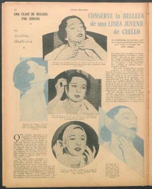 Conserve la belleza de una linea juvenil de cuello : Una clase de belleza por semana