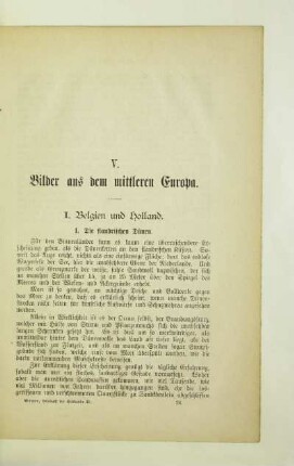 V. Bilder aus dem mittleren Europa