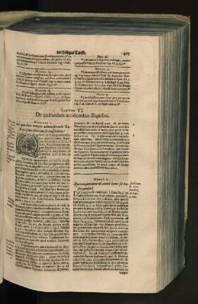 Sectio VI. De quibusdam accidentibus Baptismi.