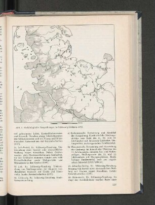 Abb. 1: Archäologische Ausgrabungen in Schleswig-Holstein 1975.