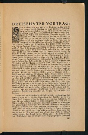 175-192, Dreizehnter Vortrag